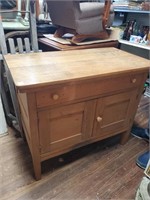 Oak 1 Drawer over 2 Doors Wash Stand-28t x 33w x