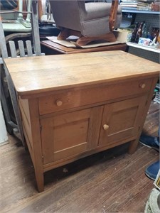 Oak 1 Drawer over 2 Doors Wash Stand-28t x 33w x