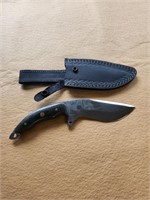 Fixed blade knife and sheathe