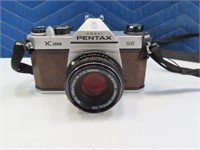 PENTAX Ashahi vintage K1000 Camera + Lens Brwn/Slv
