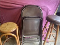 Folding chairs and bar stools