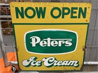 Peters Ice Cream Now Open Double Sided Screen