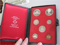 1972 Canadian Mint Set (7 Coins) with Case