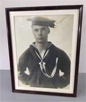 Antique Sailor's Portrait -Large -Framed