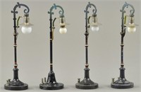 LOT OF FOUR ELECTRIC LAMP POSTS