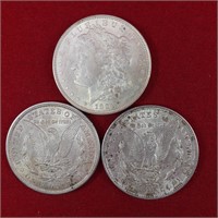 3 -1921 Morgan Dollars