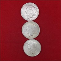 3 - Peace Dollars - Various Dates