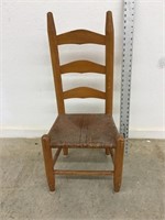 Vintage Children’s Ladder Back Chair with Rush