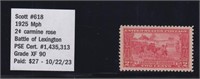 US Stamps #618 Mint LH with Graded 90 PSE Cert sta
