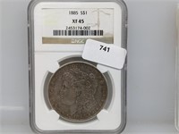 NGC 1885 XF45 90% Silver Morgan $1 Dollar