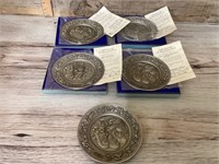 Pewter commemorative plates