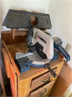 MITER SAW AND CABINET