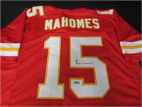 Patrick Mahomes signed football jersey COA