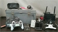 Toolbox With Drones, Parts, Remote, Motors, More