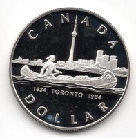 1984 Canada Proof Silver Dollar Coin