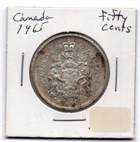 1965 Canada 50 Cent Silver Coin