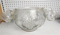 Grape/Leaf LG Punch Bowl Set