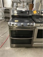 LG S.S. & BLACK ELECTRIC STOVE **USED BUT HAS