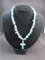 Turquoise Cross Necklace