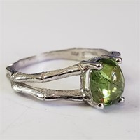 $100 Silver Peridot Ring