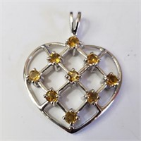 $100 Silver Citrine Pendant