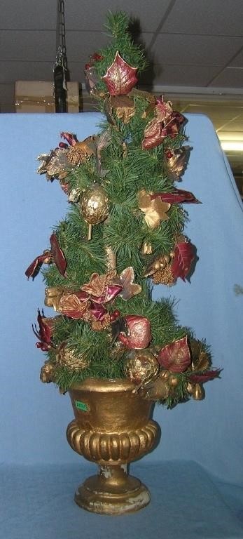 Vintage 43 inch potted Christmas tree