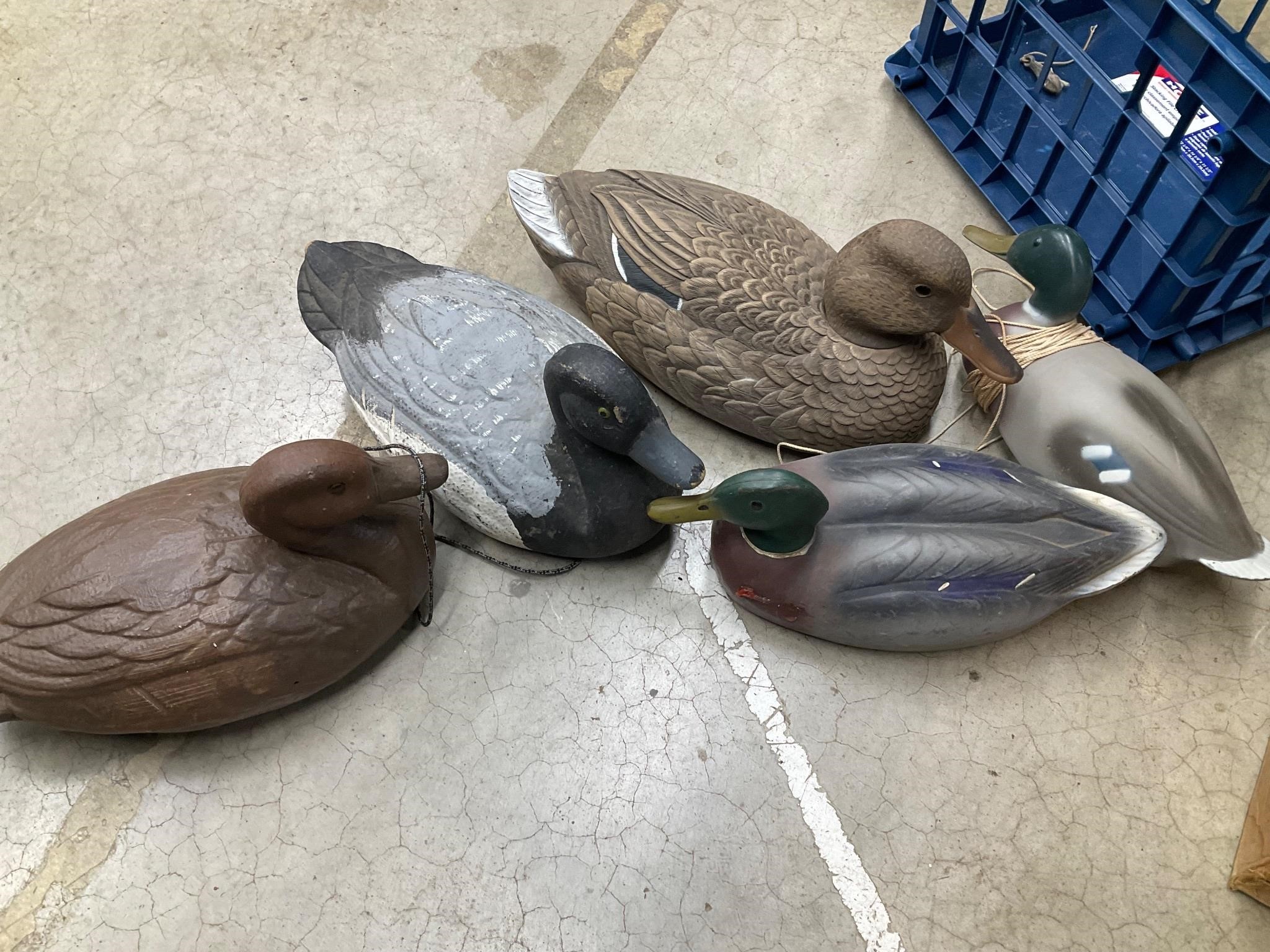 5 duck decoys