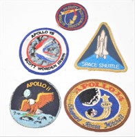 Lot of 5 Apollo/Space Shuttle Patches