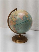 Vingage 9 Inch Terrestial Globe on Megal Base