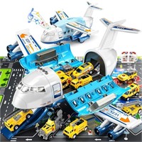 TEMI Large Spray Transport Airplane Toy with 12 Ve