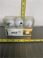 Juice 312 golf balls and Spalding 5 balls