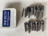 Variety sized countersink drill bits and flute