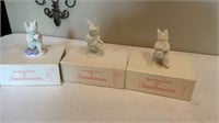 Snow babies bunnies lot with boxes