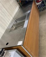 9’ Duke warmer stainless counter top subway.