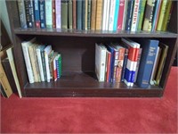 Plywood bookcase and contents