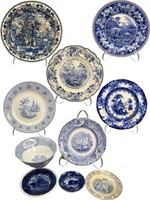 Antique Blue & White Plates, Bowl