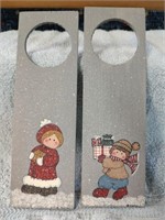 Lot of 2  Christmas Door Decorations to Hang on