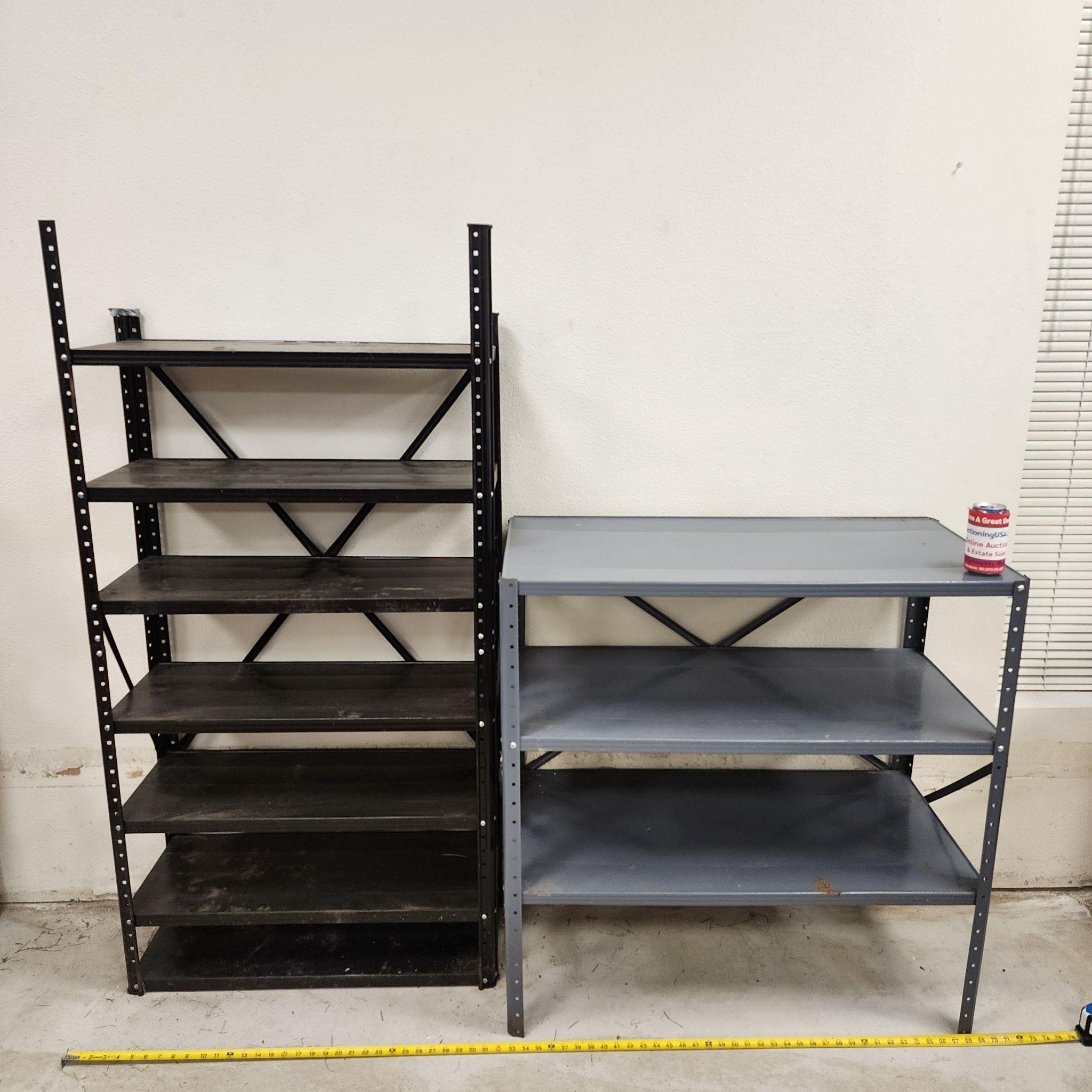 2 Metal Garage Shelves