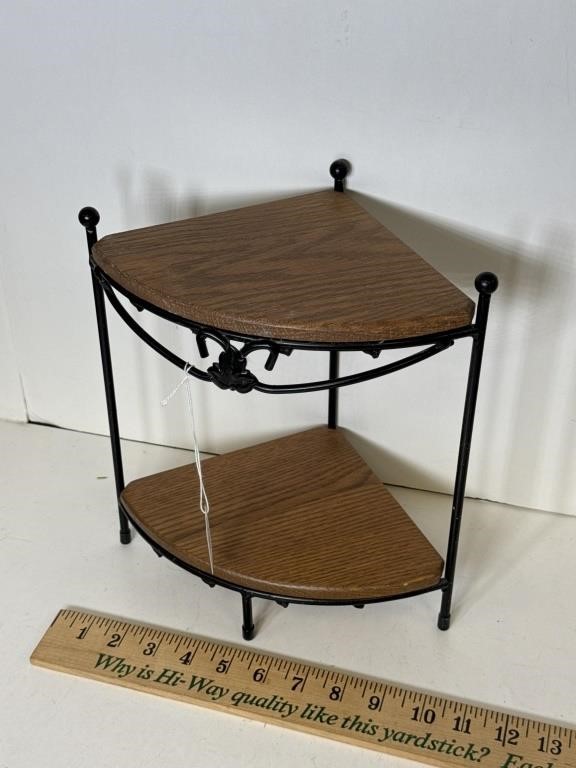 LONGABERGER WROUGHT IRON STAND WITH WOOD SHELVES