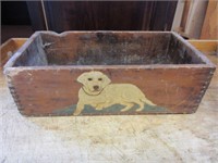 Old Fingerjoint Box with Hand Painted Decor