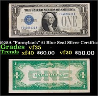 1928A "Funnyback" $1 Blue Seal Silver Certificate