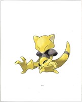 Pokeman "ABRA" 8 x 10" Giclee - Ready to Frame