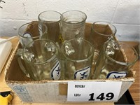 LOT OF MISC. GLASS BEER MUGS