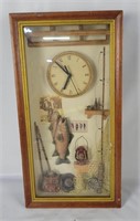 Fisherman Shadow Box Wall Clock