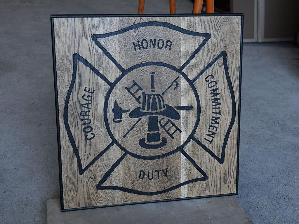 Fire Department Wood Sign