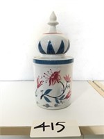 Oriental Ceramic Cylinder Flower Hand Painted