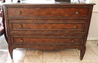 Vintage Cherry Rope-twist Detail Chest of Drawers