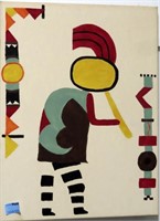 KACHINA DOLL OIL ON CANVAS BY BROOKE HAWK AND