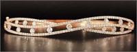 Natural Diamond Bangle 18K Gold