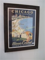 Large Illinois Central Framed Print, Chicago
